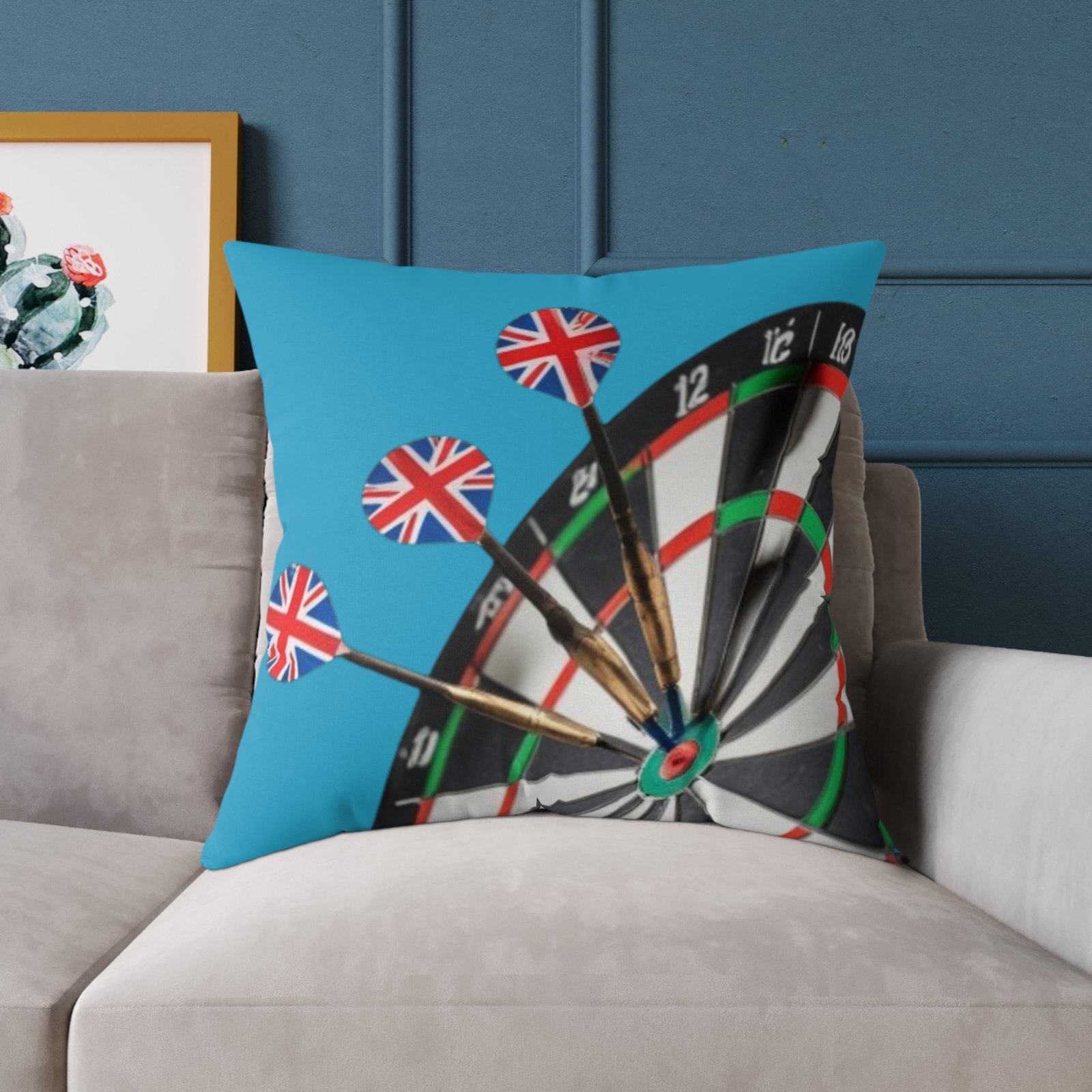 Darts Design Square Poly Canvas Pillow - Image 19