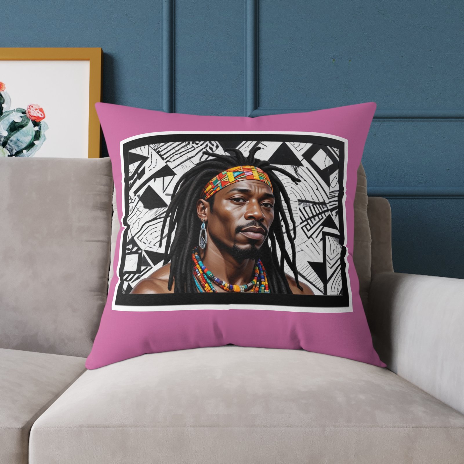 Rastafarian Square Poly Canvas Pillow - Image 19