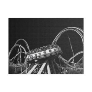 Fairground Fun Satin Canvas, Stretched