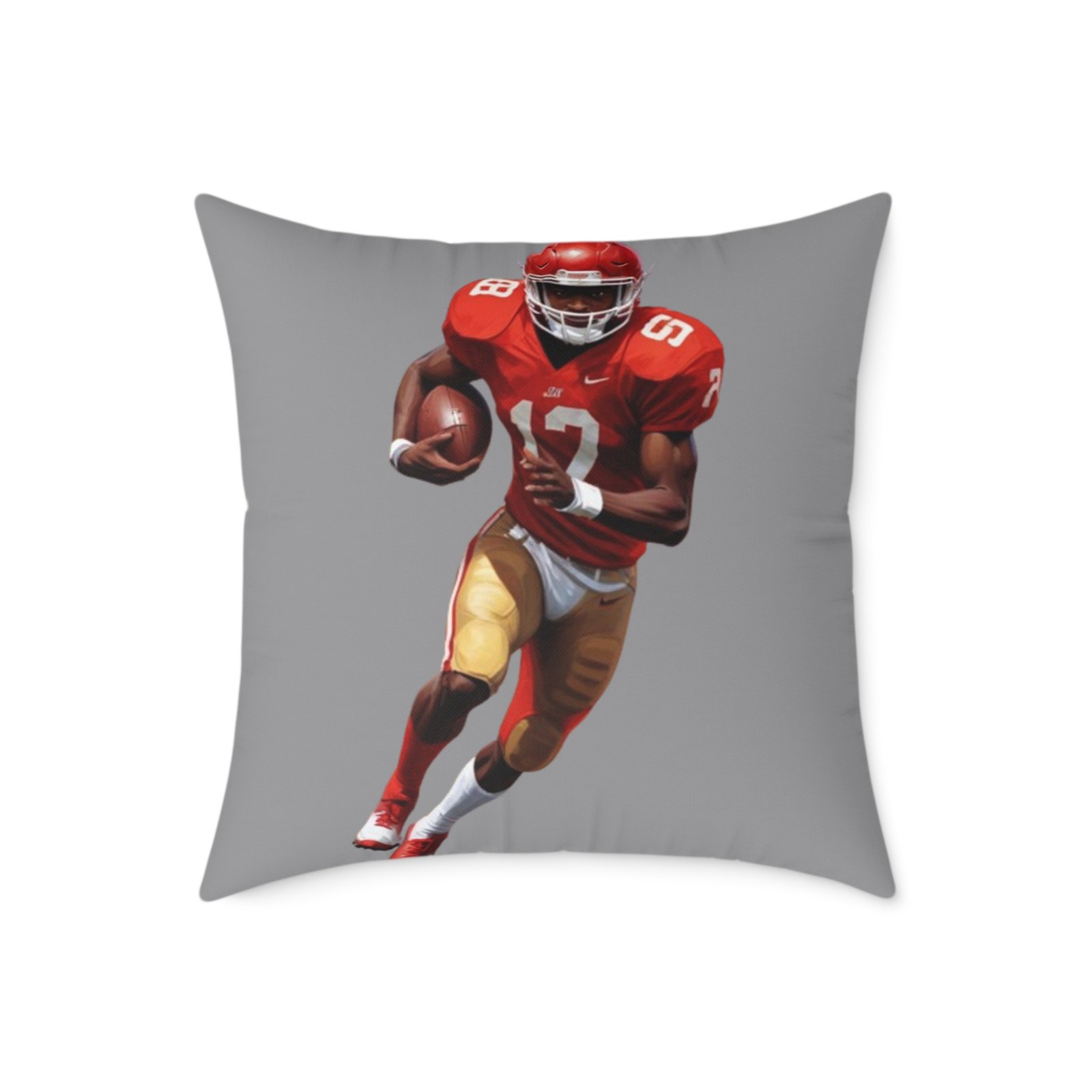 American Football Square Poly Canvas Pillow - Image 13
