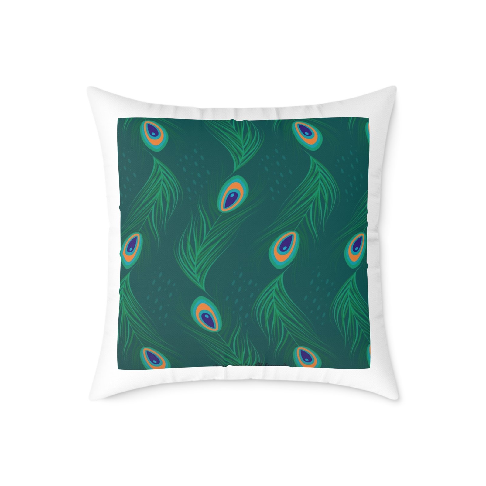 Pea cock Prin t Cushion G ift Square Poly Canvas Pillow Pea cock Prin t , G ift Cushion, Lounge Cushion, Bedroom Cushion, Cushion G ift , , - Image 13
