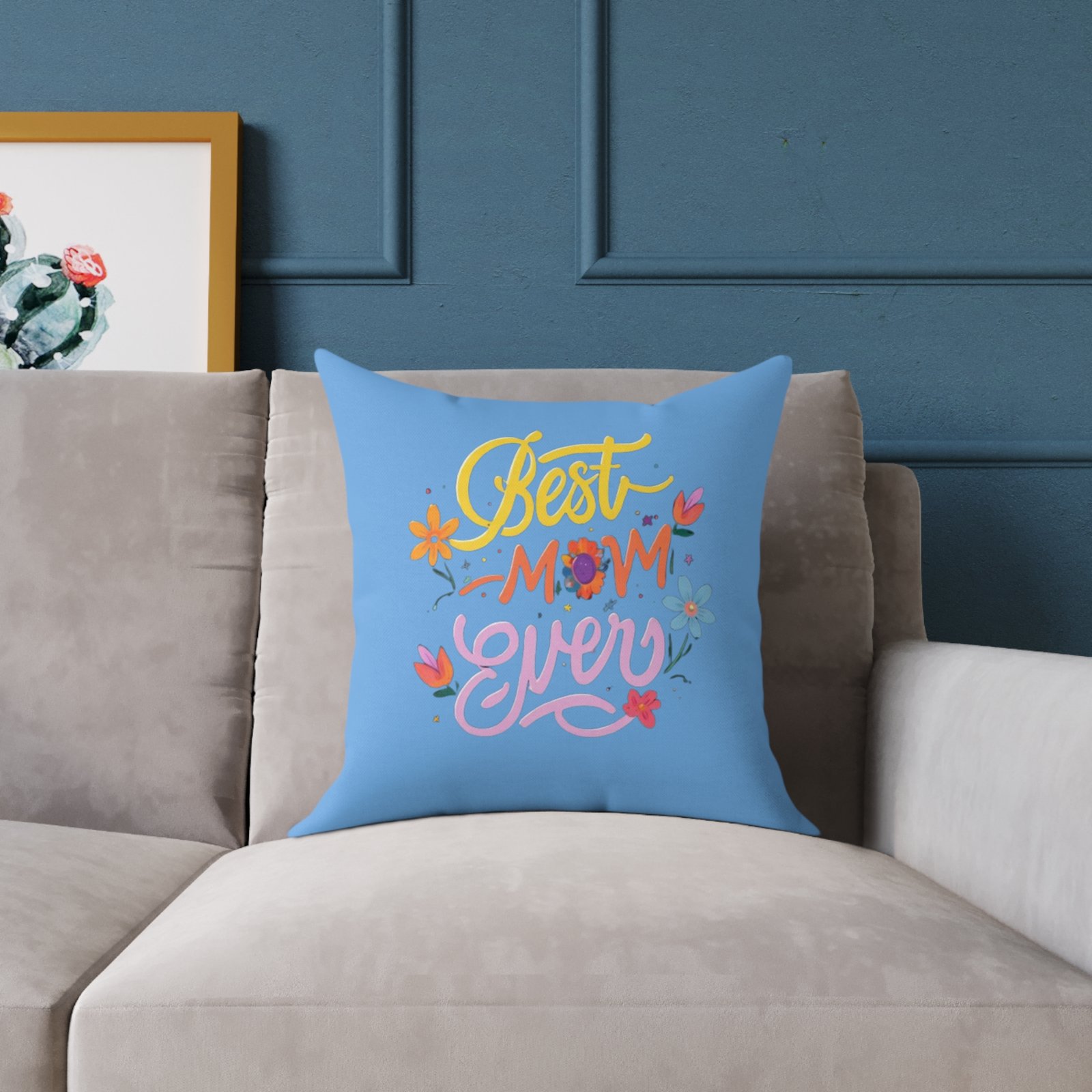 Best Mum Square Poly Canvas Pillow - Image 7