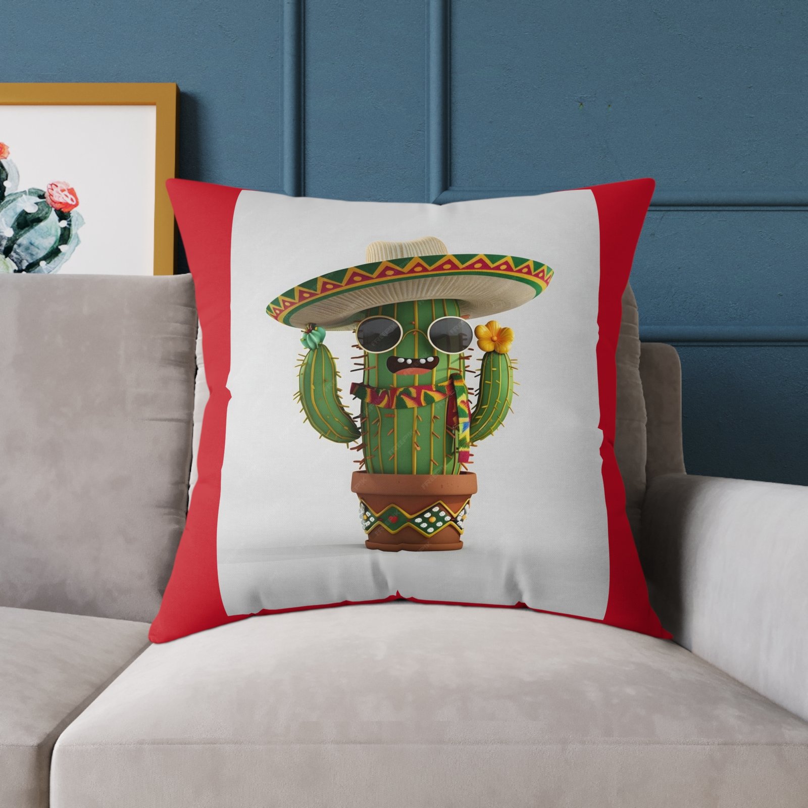 Mexico Square Poly Canvas Pillow - Image 19