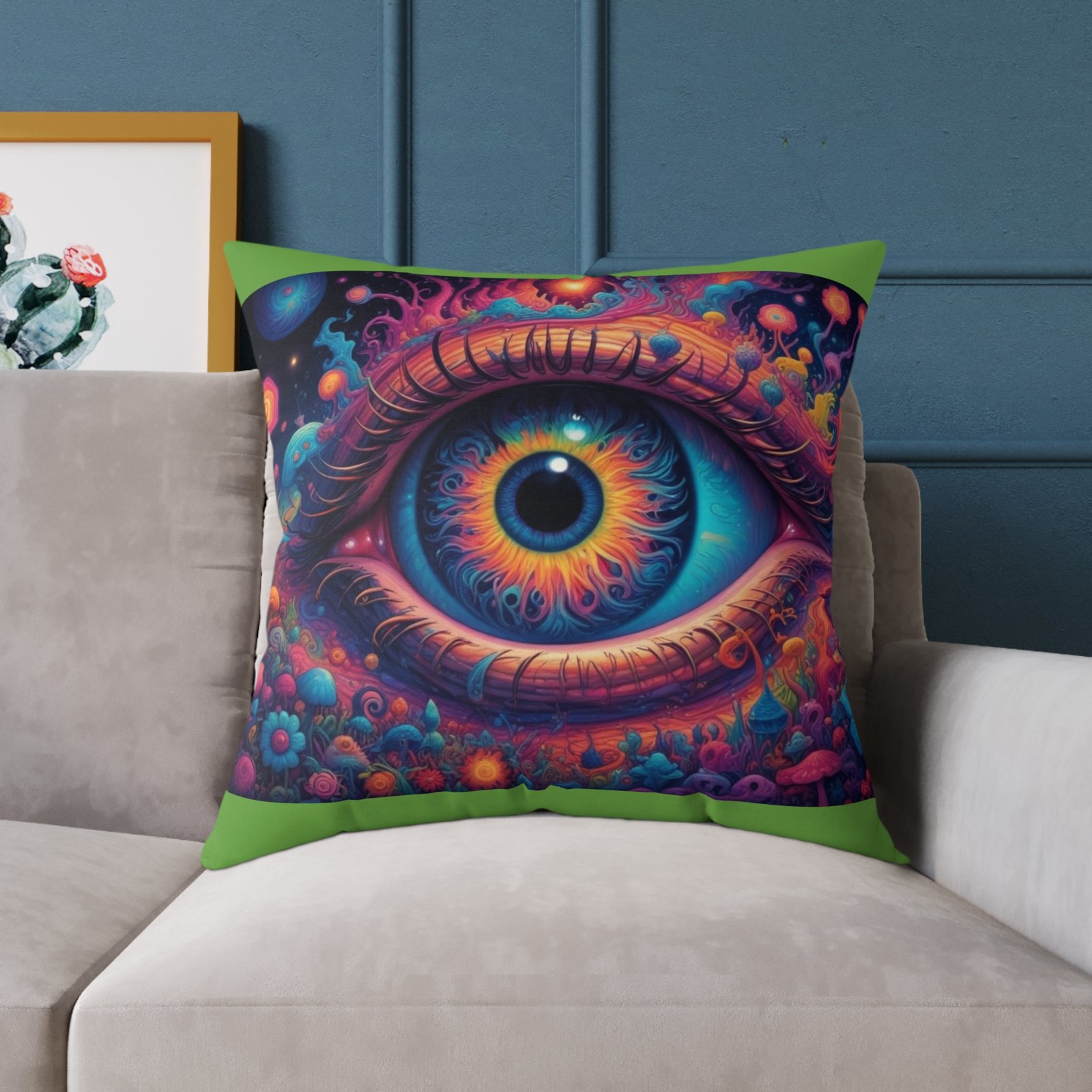 Psychadelic Square Poly Canvas Pillow - Image 19