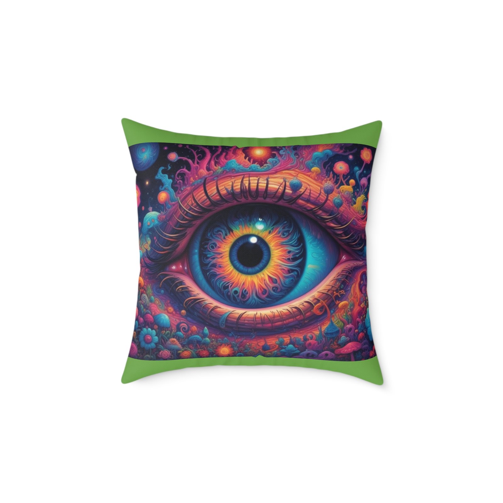 Psychadelic Square Poly Canvas Pillow - Image 9