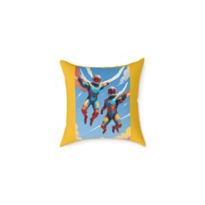 Parachuters Square Poly Canvas Pillow