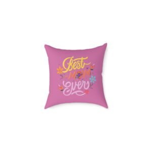 Best Mum Square Poly Canvas Pillow