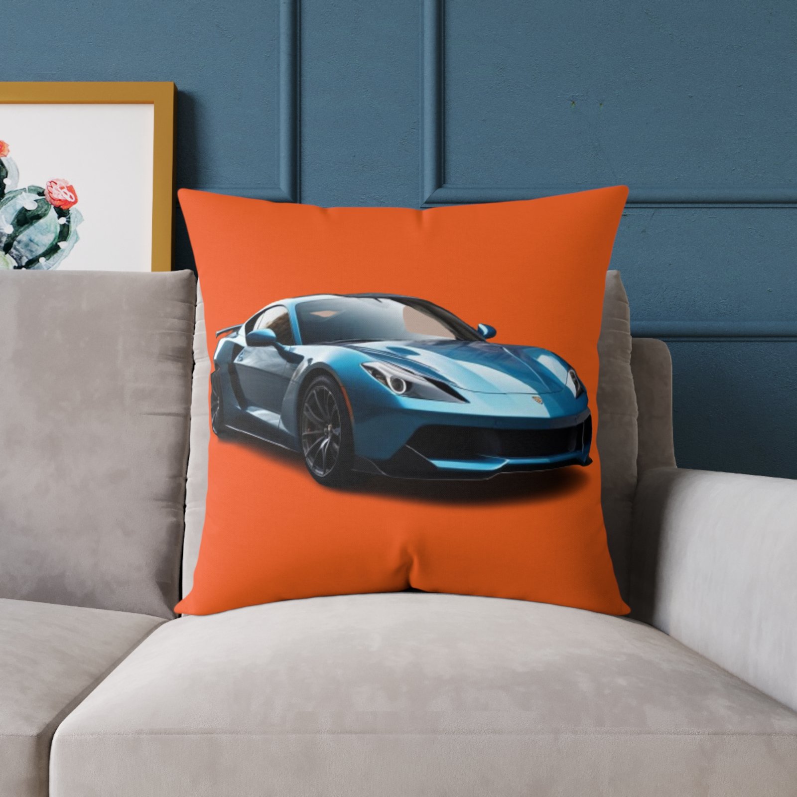 Fast Car Square Poly Canvas Pillow - Image 15