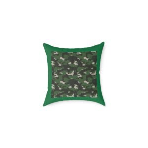 Army Square Poly Canvas Pillow