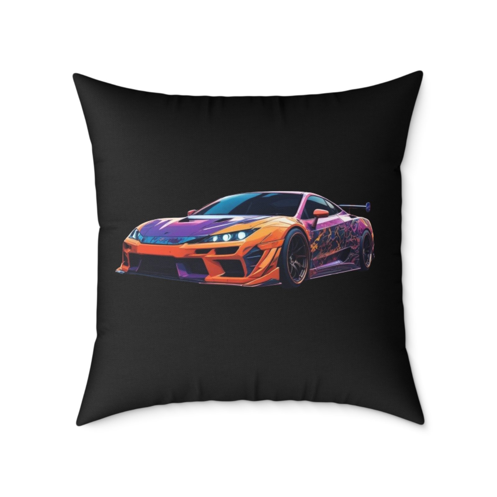 Fast Car Design Square Poly Canvas Pillow - Image 17