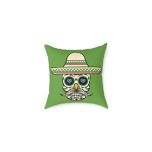 Mexican Tattoo Square Poly Canvas Pillow