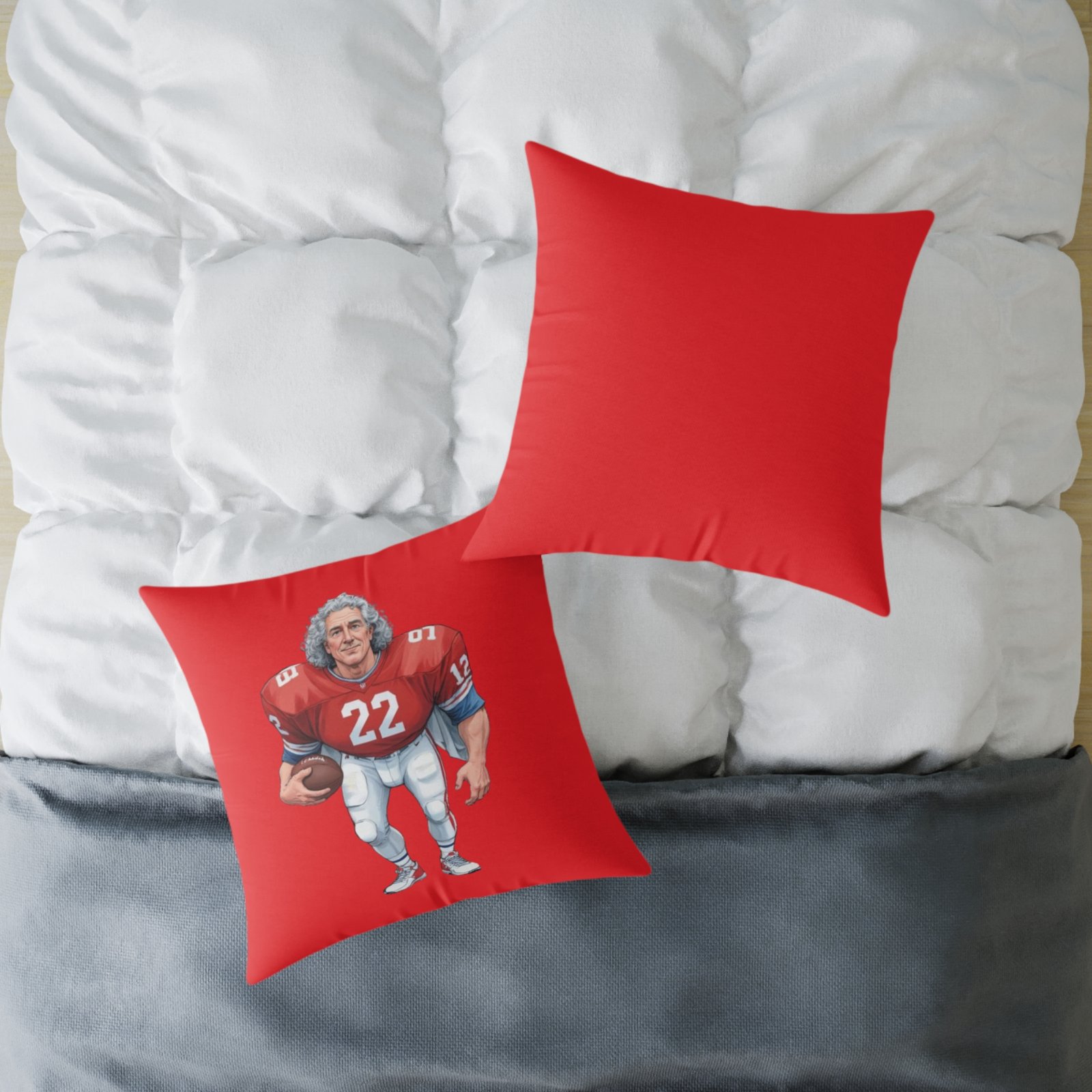 American Football Square Poly Canvas Pillow - Image 16
