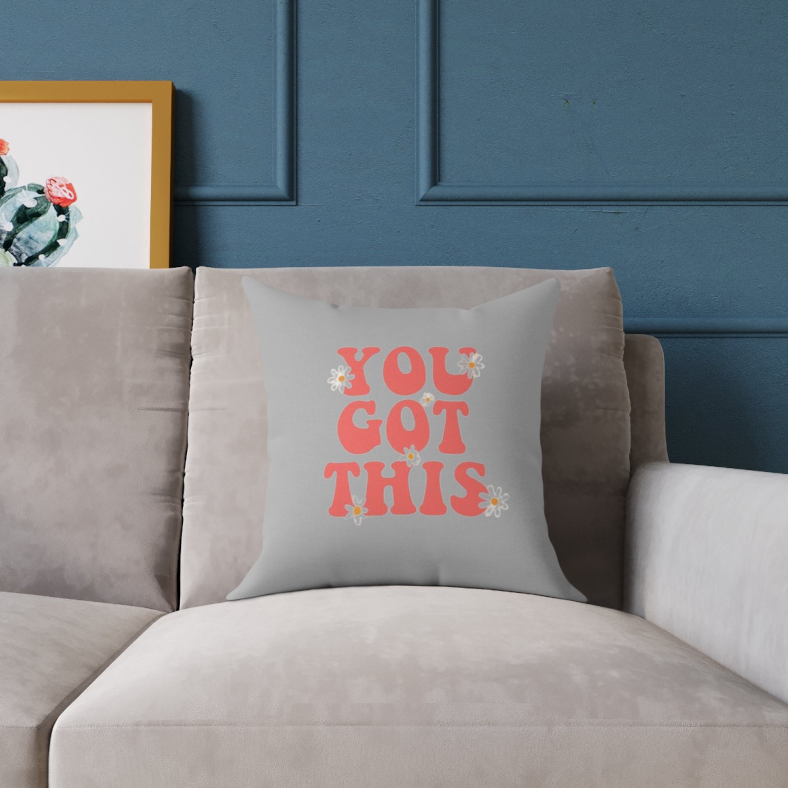 Positivity Self Help Square Poly Canvas Pillow - Image 3