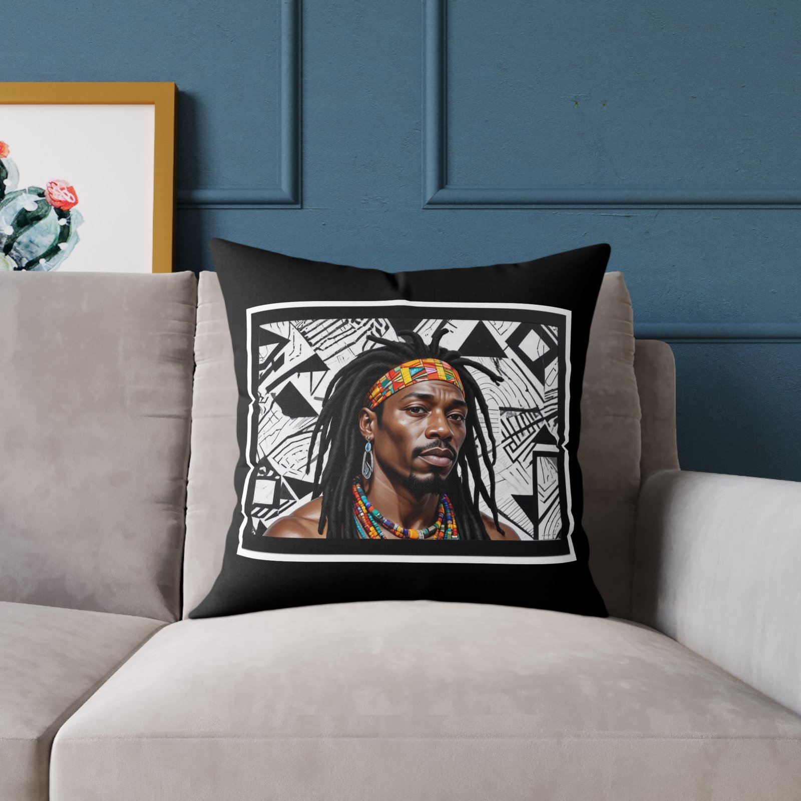 Copy of Rastafarian Square Poly Canvas Pillow - Image 11