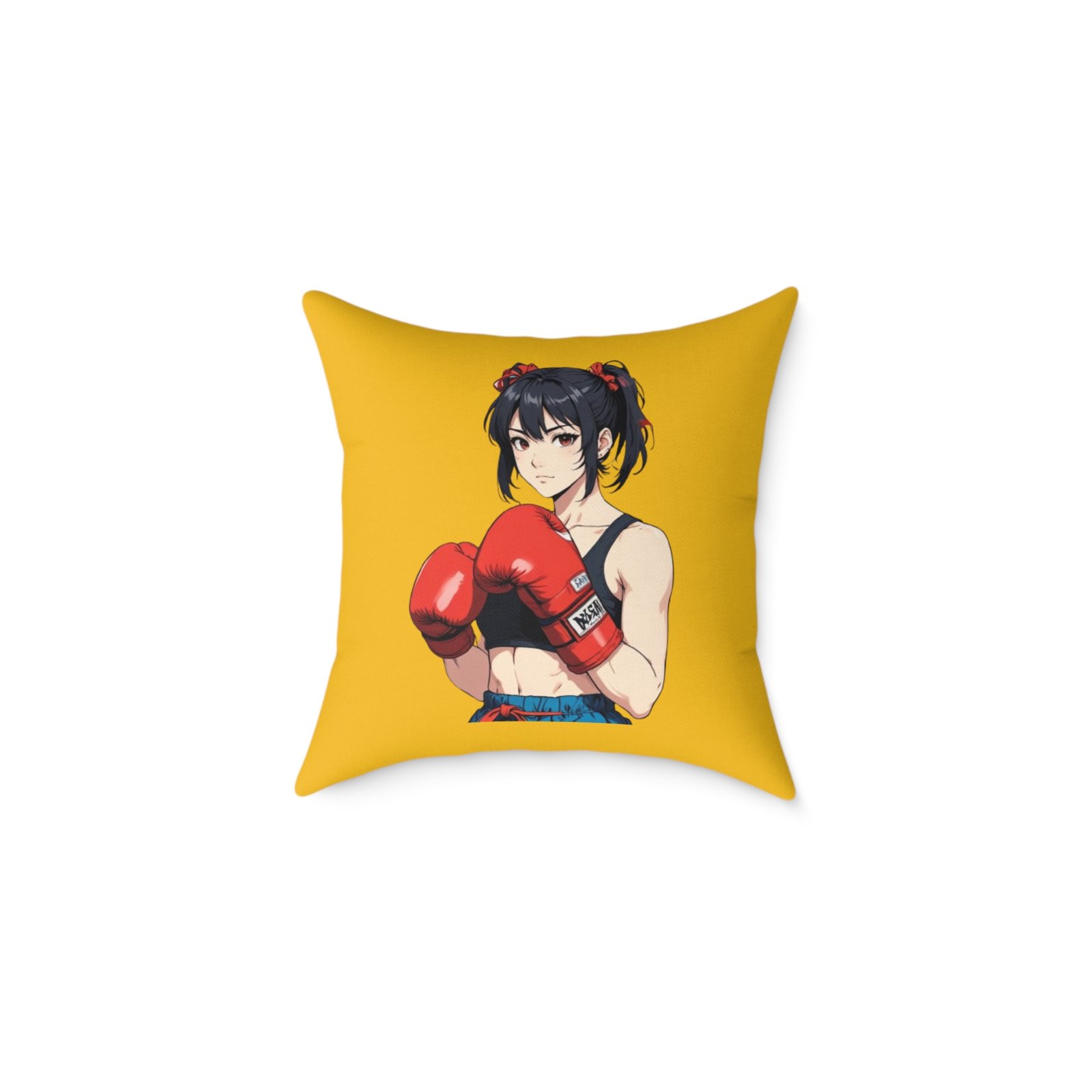 Boxing Square Poly Canvas Pillow - Image 5