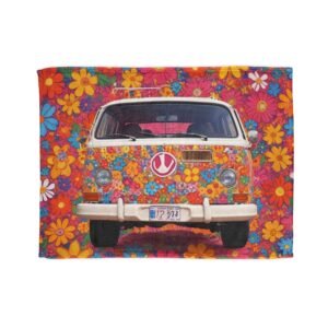 Flower Power Patterns  Soft Polyester Blanket