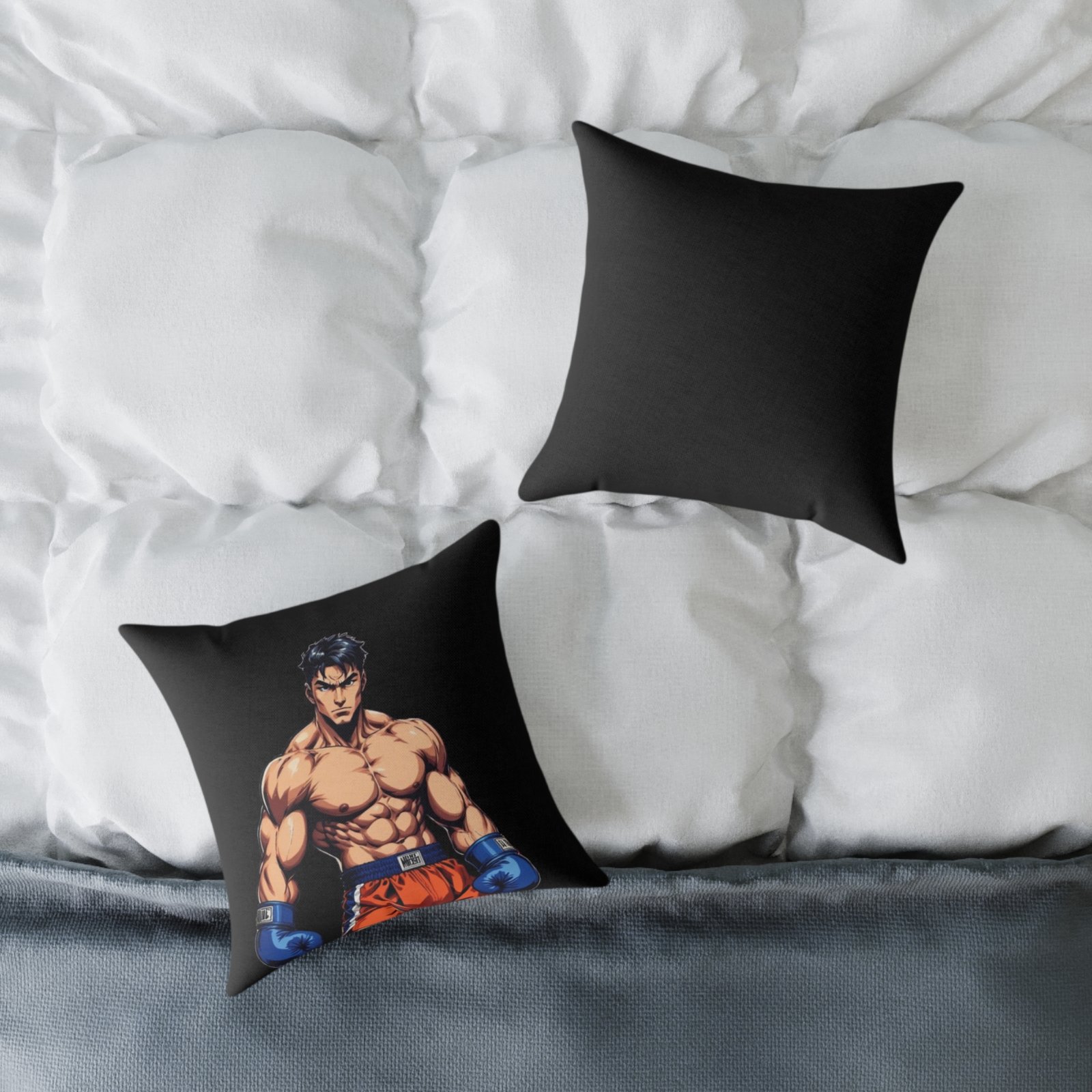 Boxing Square Poly Canvas Pillow - Image 4