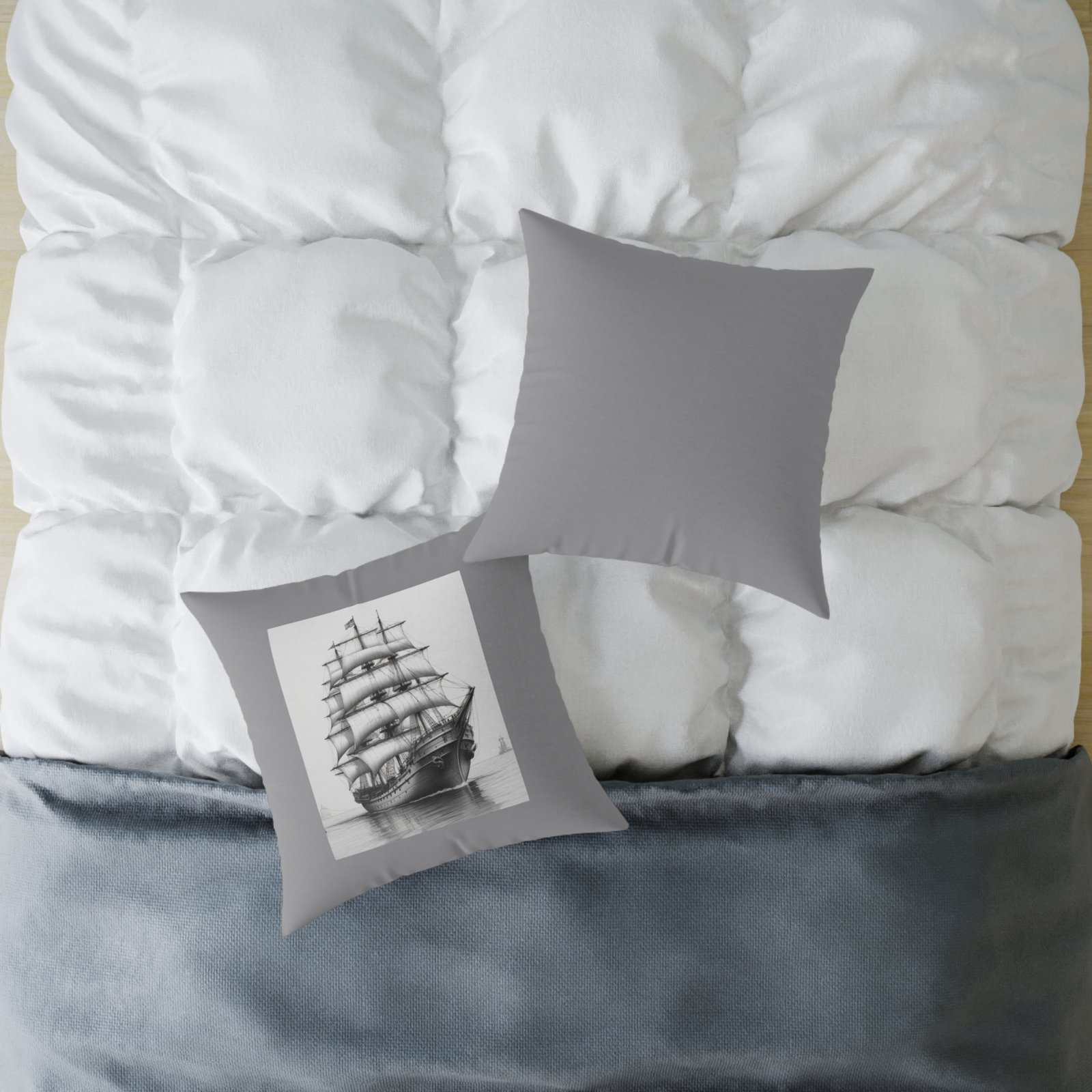 Ship Square Poly Canvas Pillow - Image 12