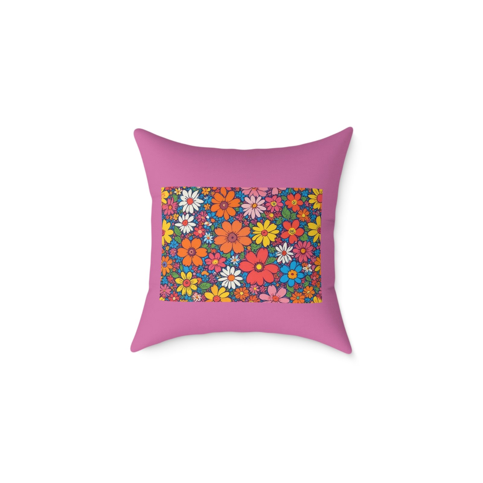 Psychadelic Square Poly Canvas Pillow - Image 5