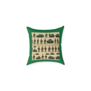 Army Square Poly Canvas Pillow