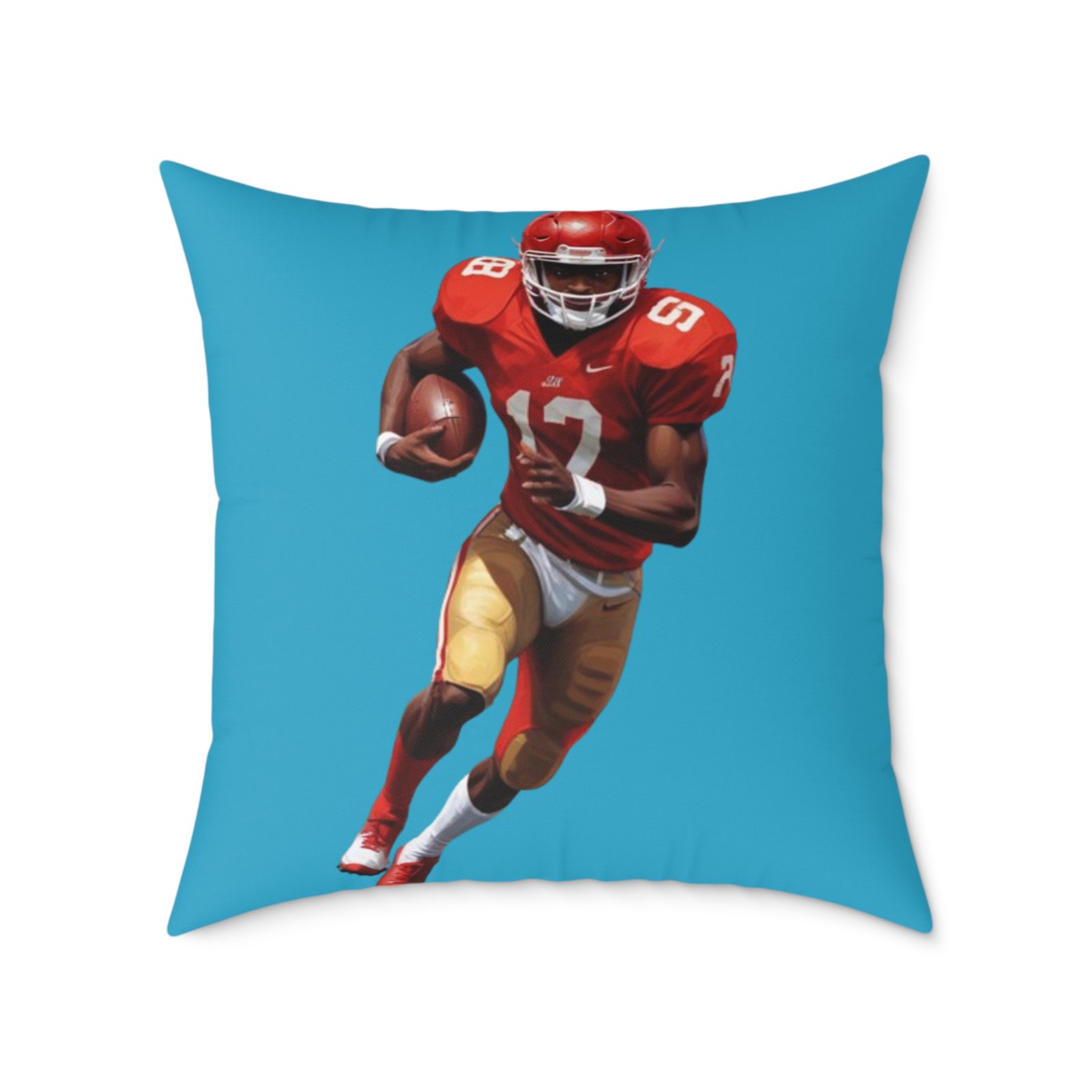American Football Square Poly Canvas Pillow - Image 17