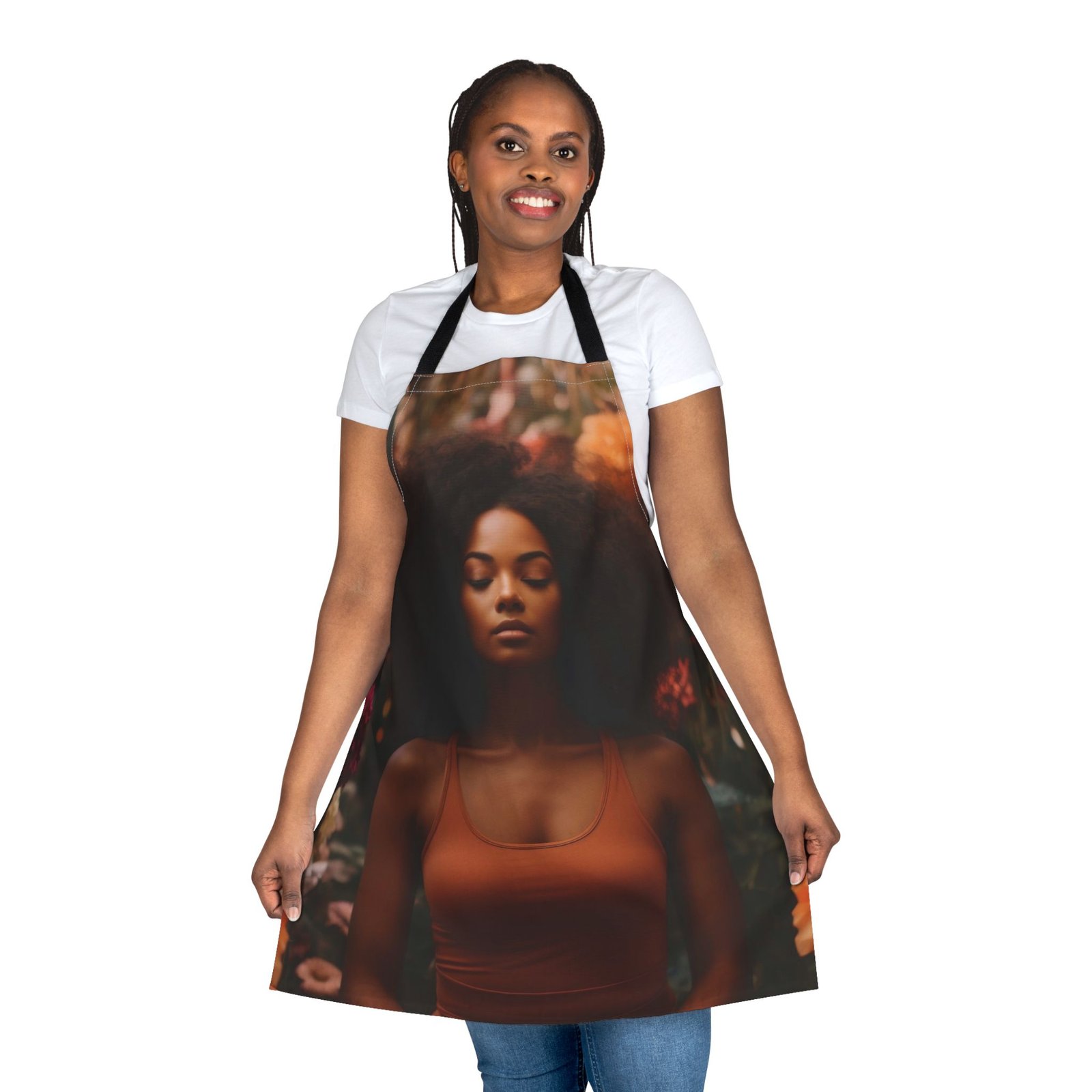 Pondering Print Apron, 5-Color Straps (AOP) - Image 4