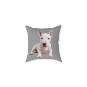 English Bull Terrier Square Poly Canvas Pillow