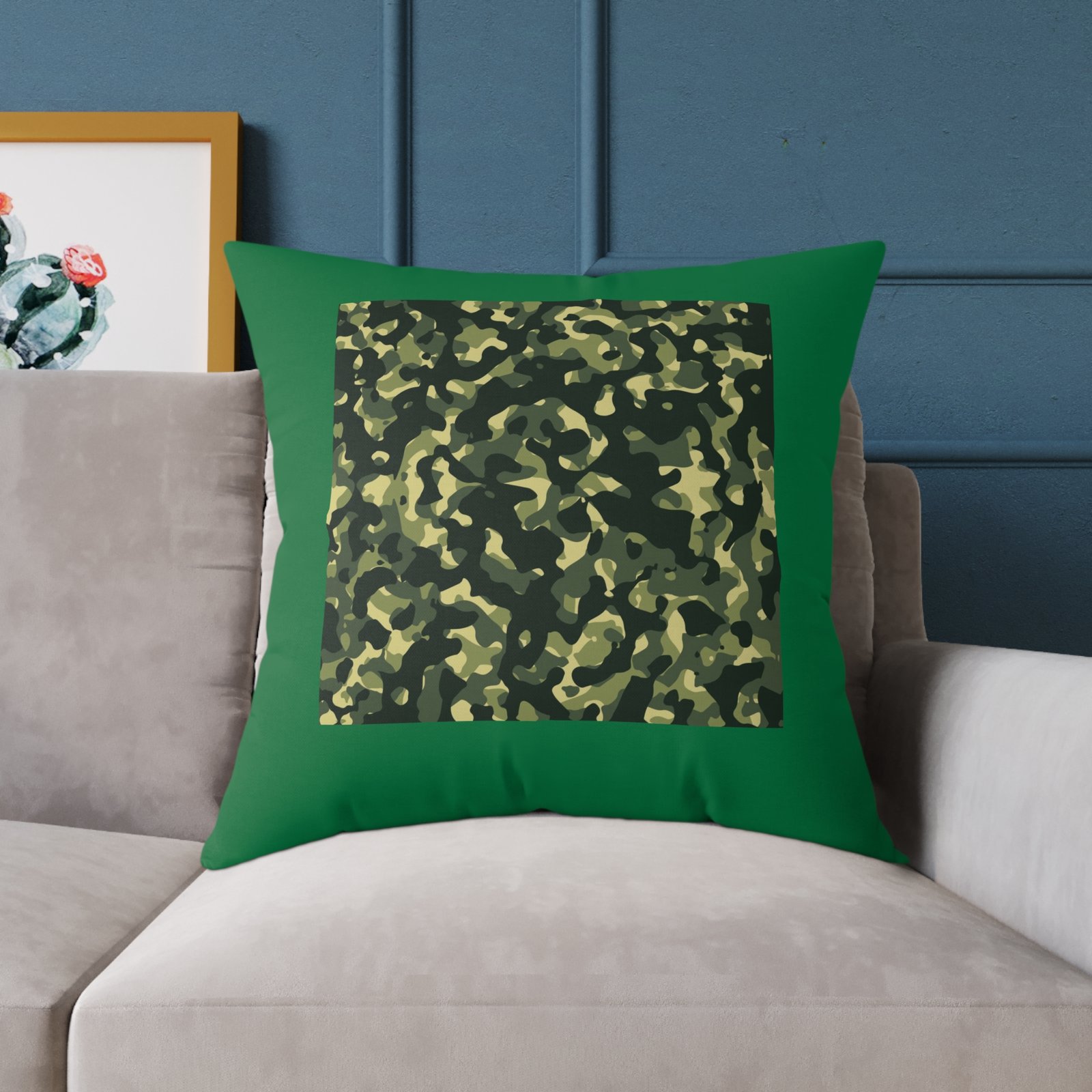 Army Square Poly Canvas Pillow - Image 19