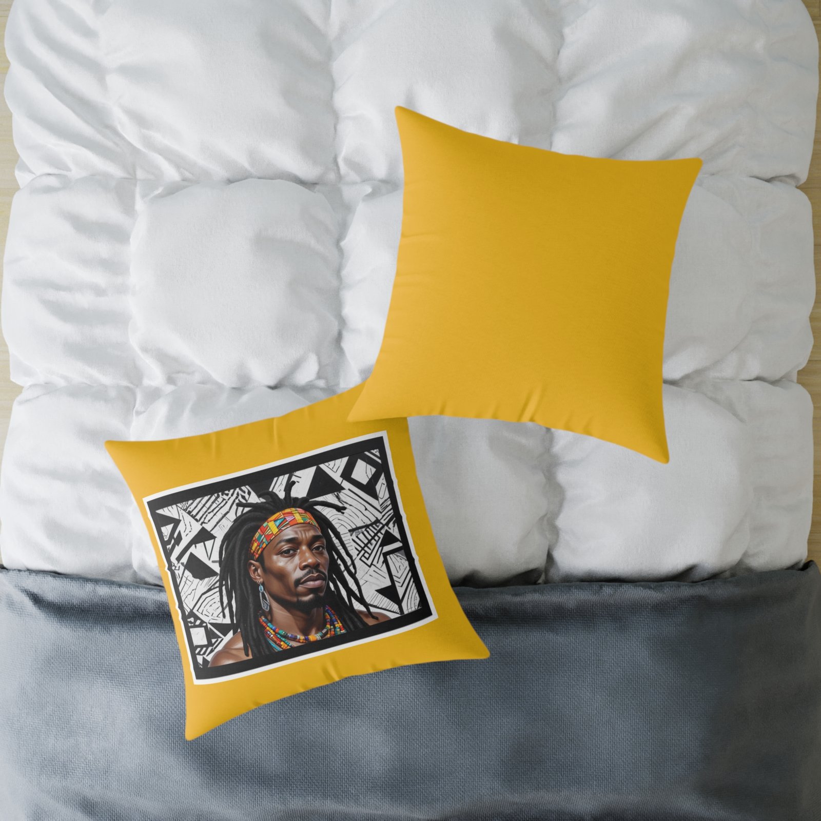 Rastafarian Square Poly Canvas Pillow - Image 16