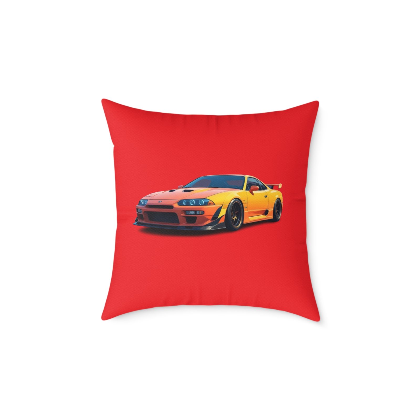 Fast Car Design Square Poly Canvas Pillow - Image 9