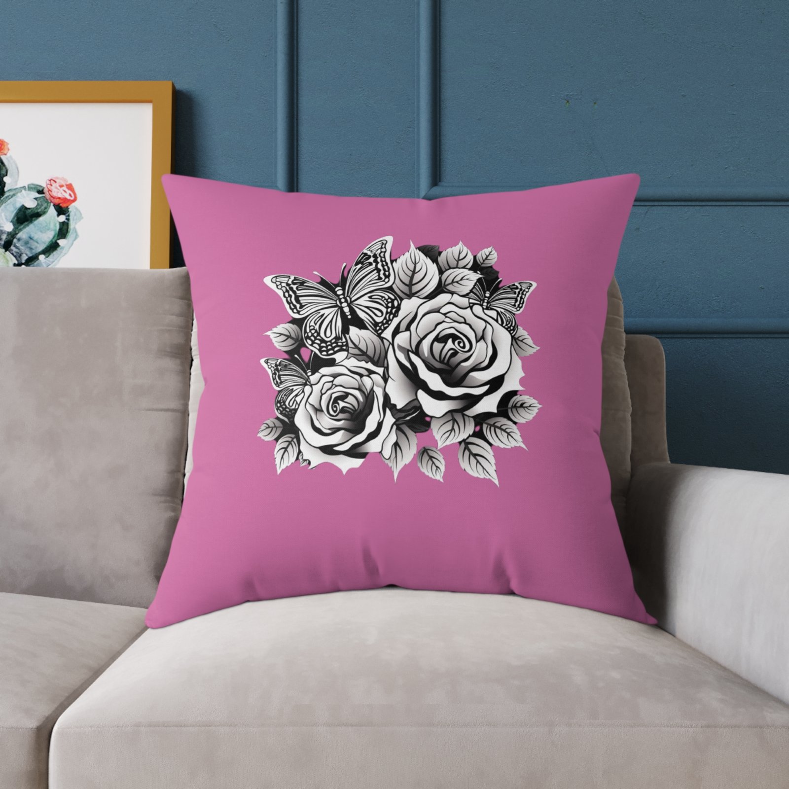 Butterfly Square Poly Canvas Pillow - Image 19