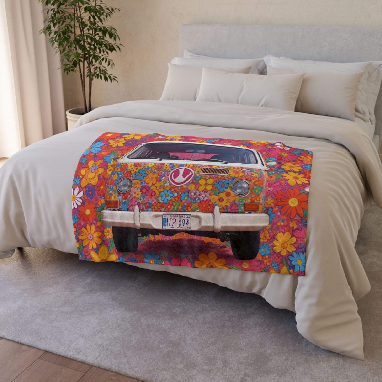 Flower Power Patterns Soft Polyester Blanket - Image 4