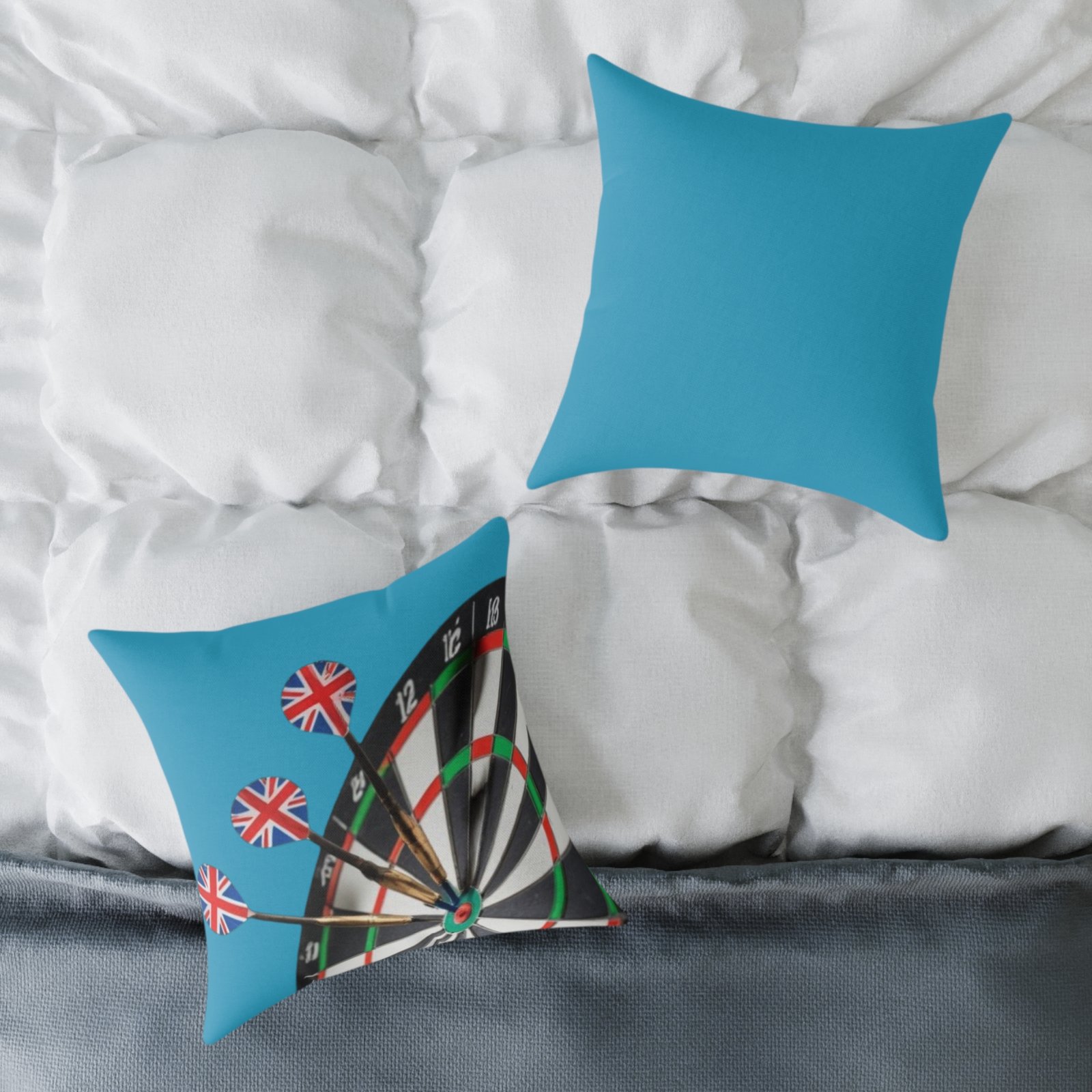 Darts Design Square Poly Canvas Pillow - Image 8