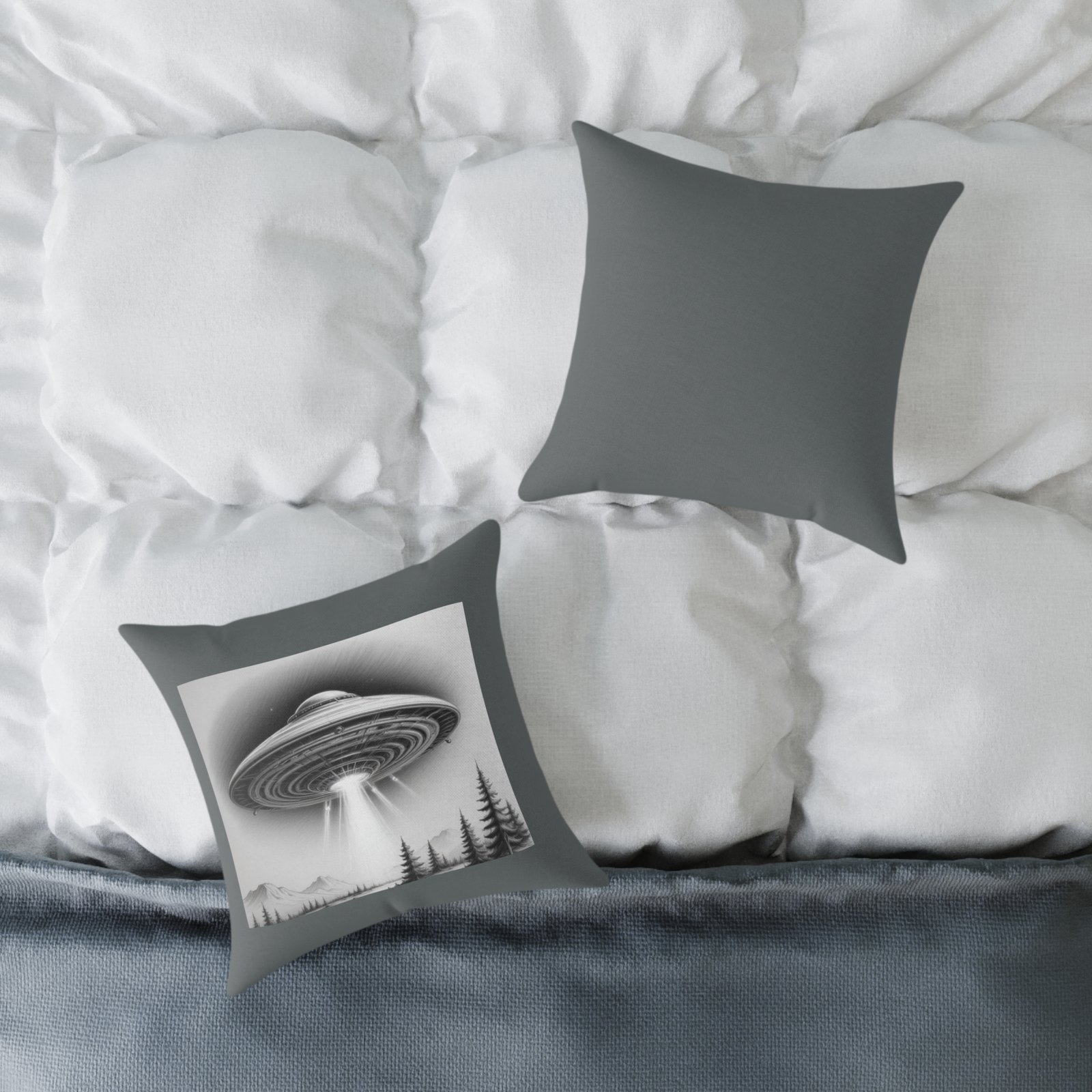 Ufo Square Poly Canvas Pillow - Image 4