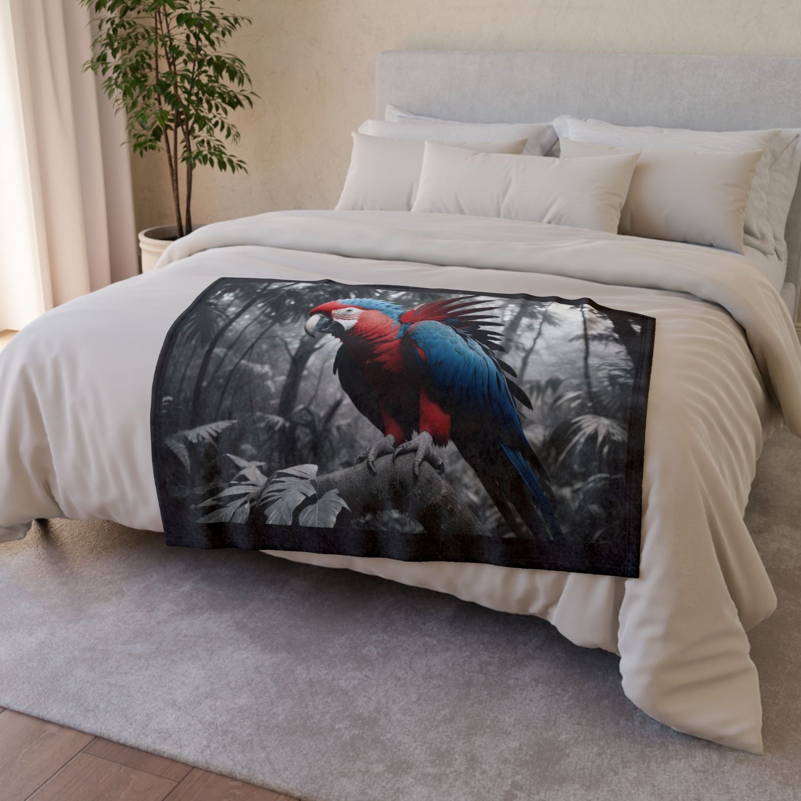 Parrot Breast Soft Polyester Blanket - Image 4