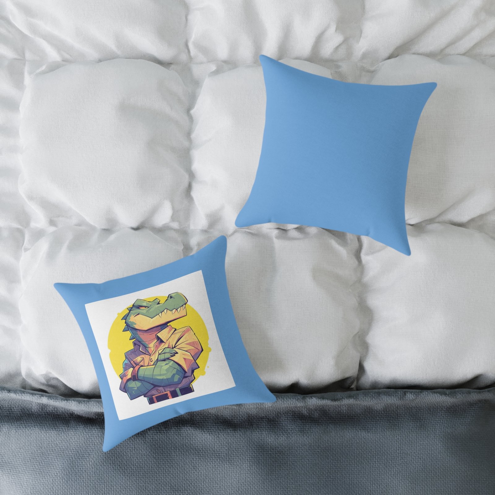 Dinassaur Square Poly Canvas Pillow - Image 4