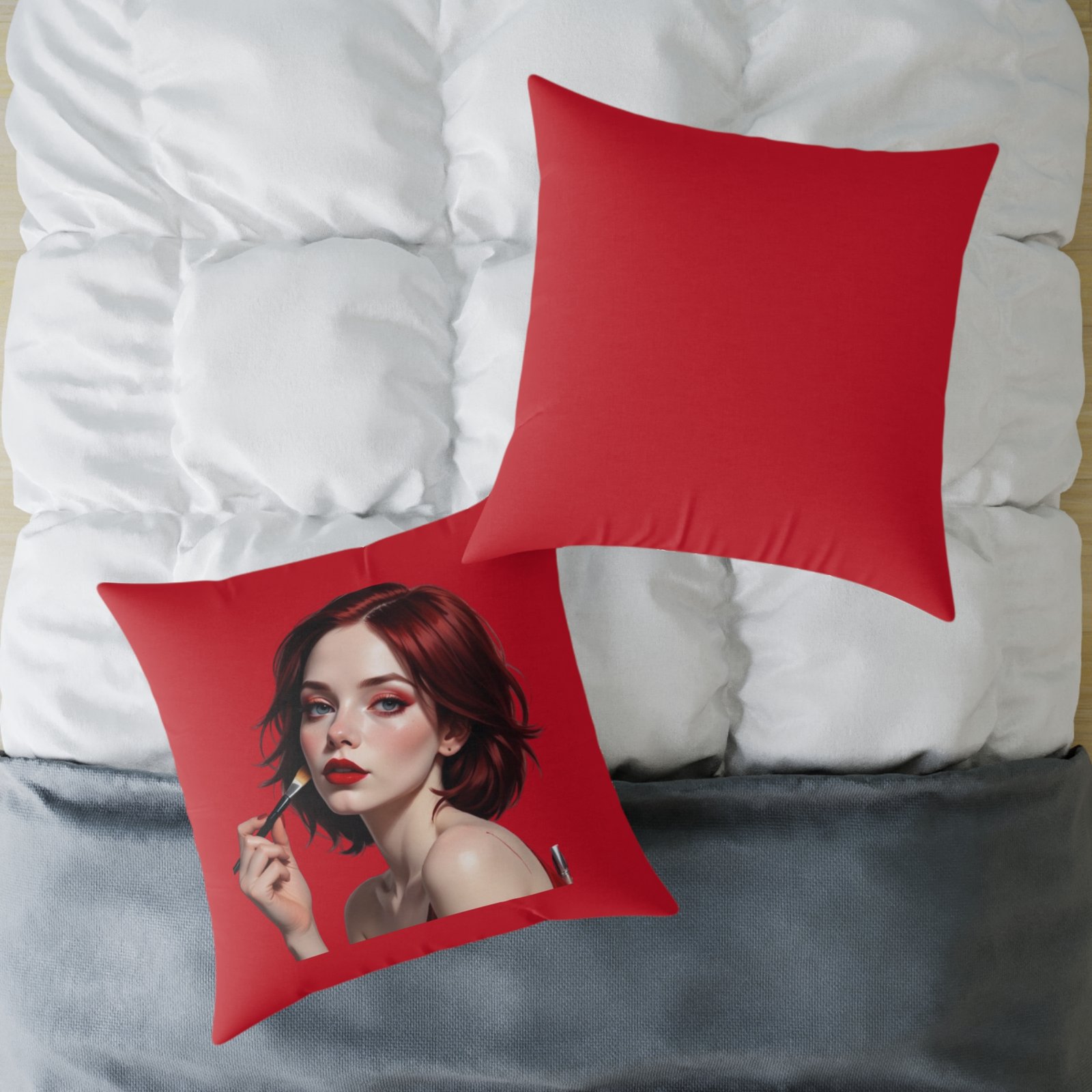 Oh Really Square Poly Canvas Pillow - Image 20