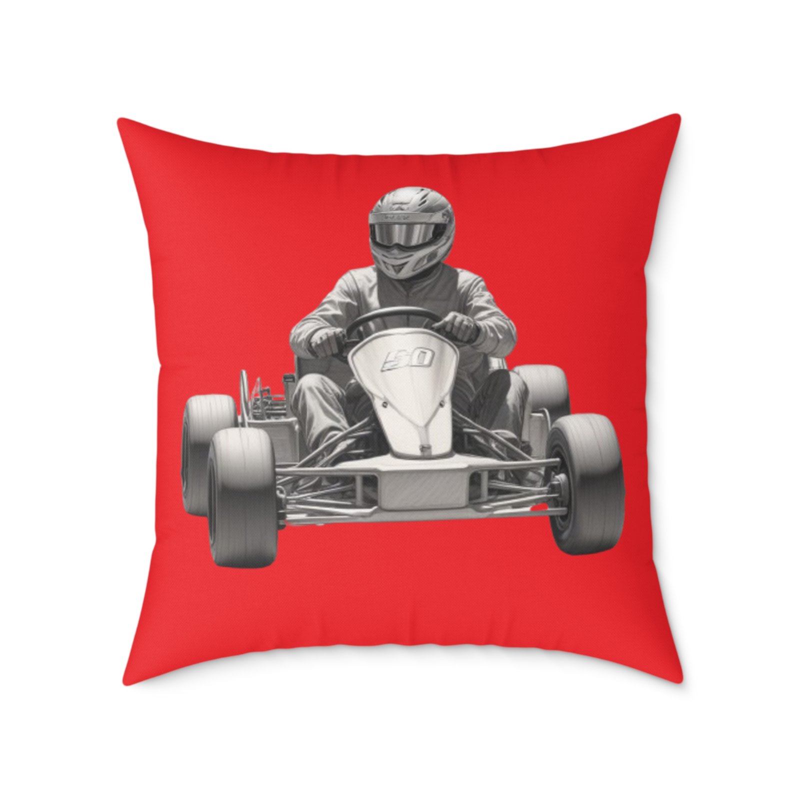 Go Karting Square Poly Canvas Pillow - Image 17
