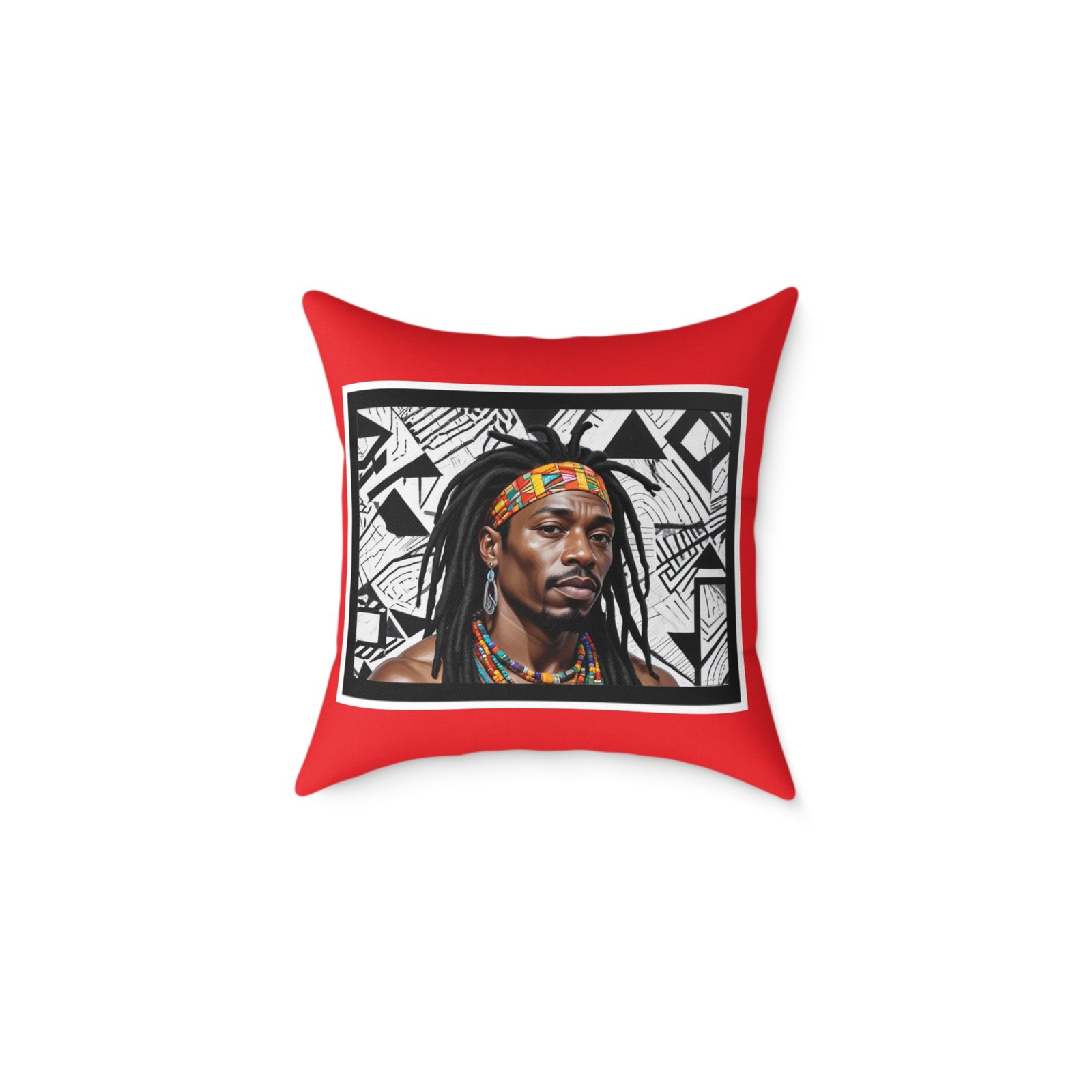 Rastafarian Square Poly Canvas Pillow - Image 5