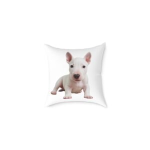 English Bull Terrier Square Poly Canvas Pillow