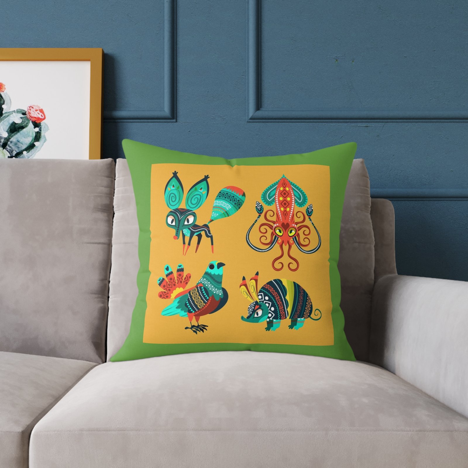Mexico Square Poly Canvas Pillow - Image 11