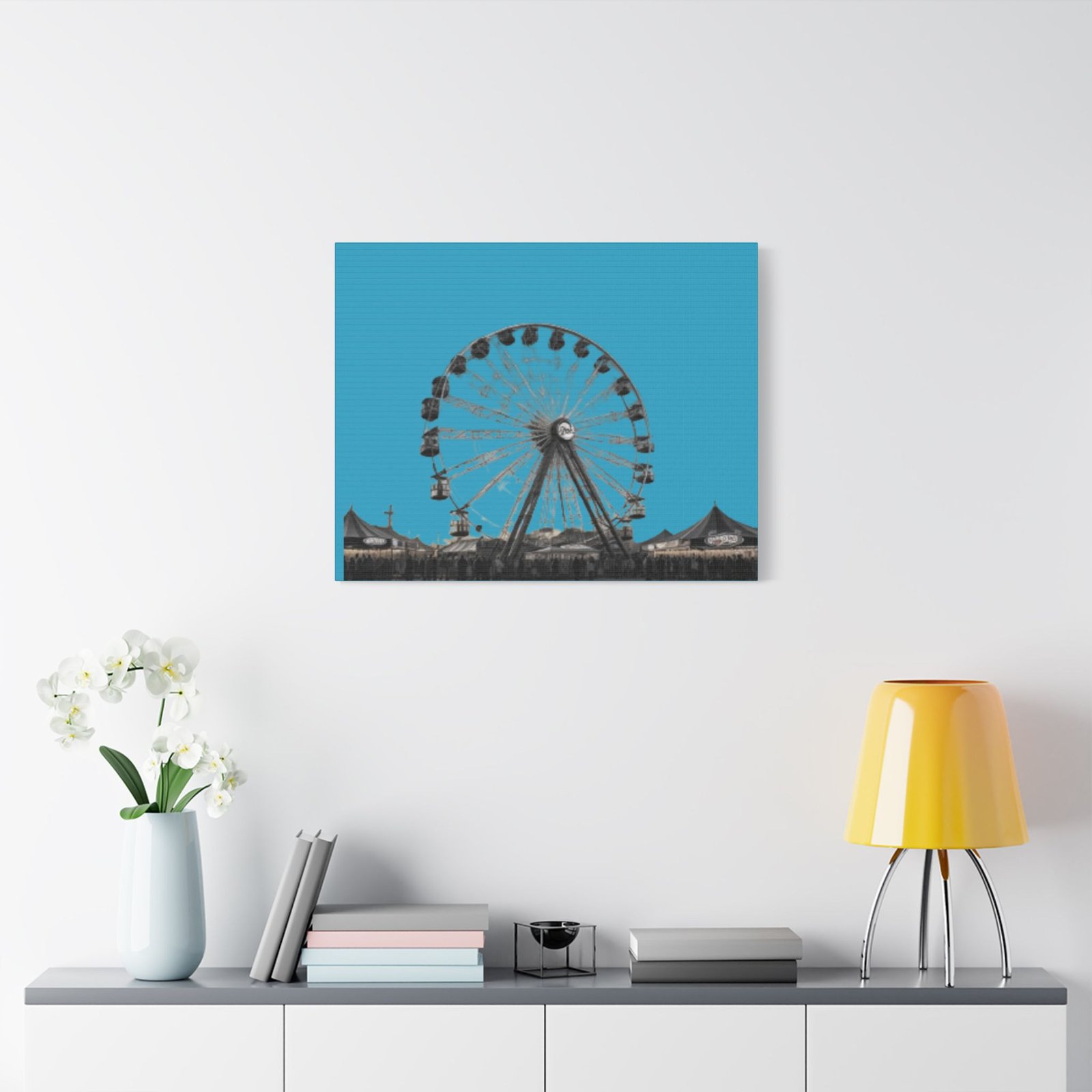 Fairground Fun Satin Canvas, Stretched - Image 11