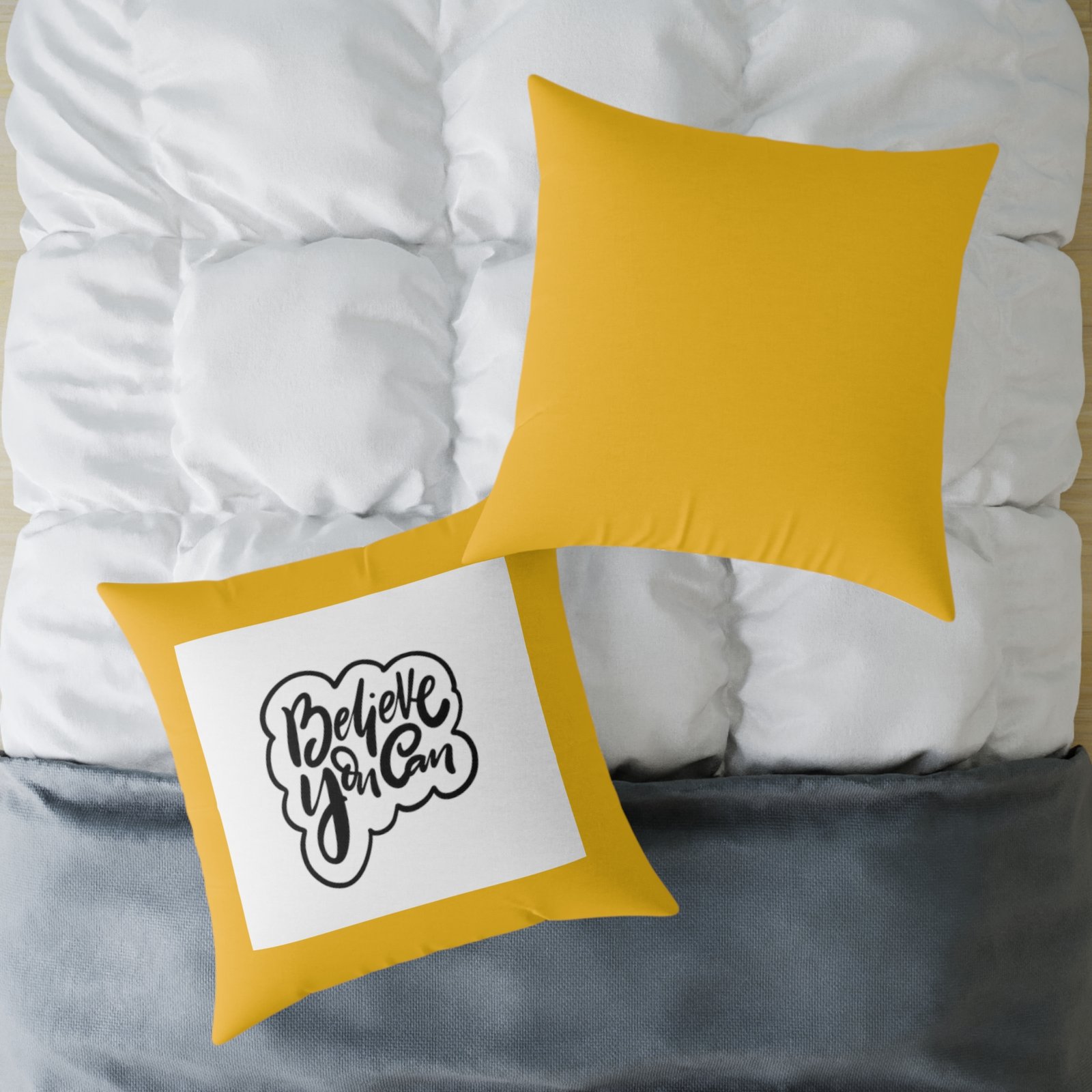 Believe You Can Square Poly Canvas Pillow - Image 20