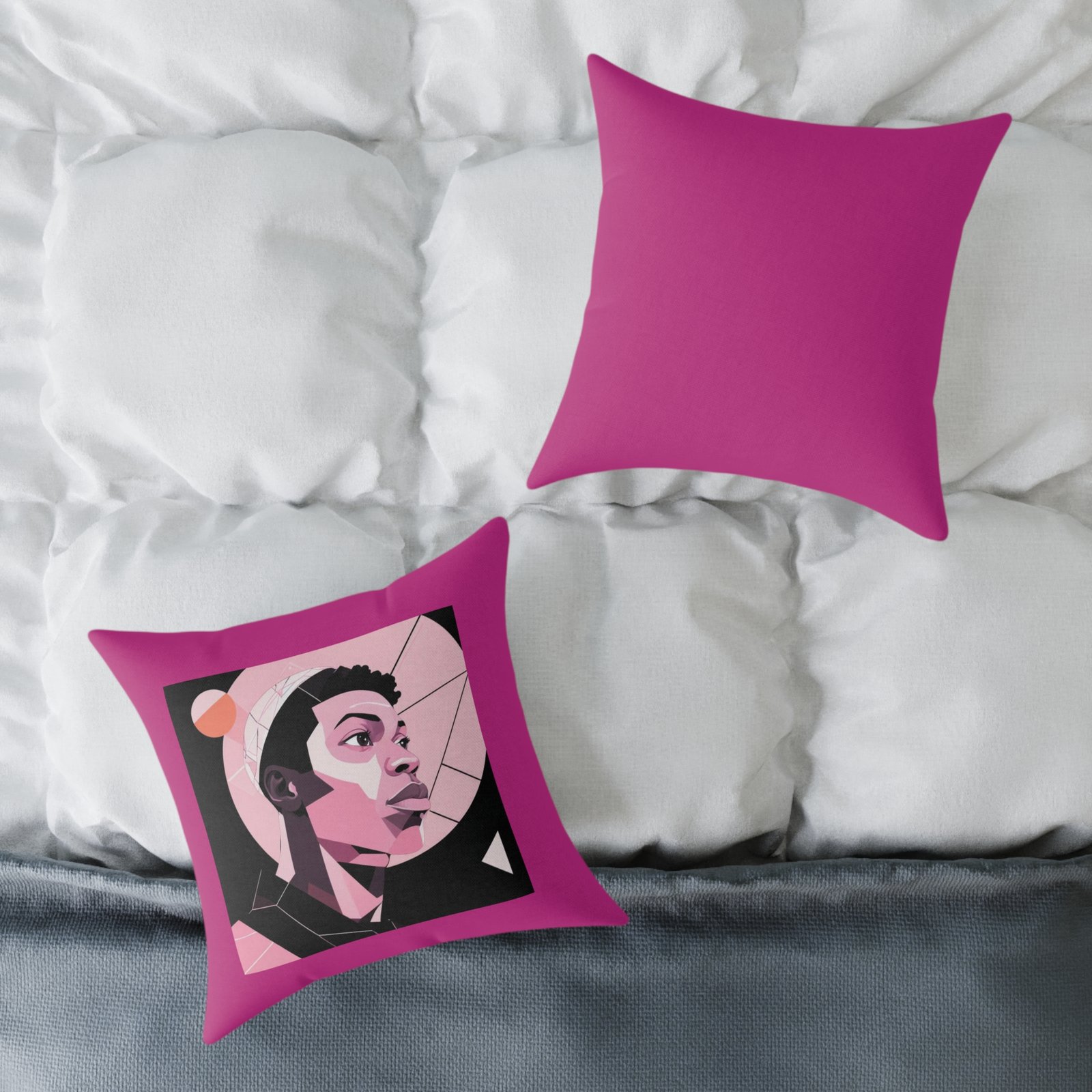 Abstract Square Poly Canvas Pillow - Image 8