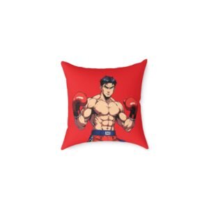Boxing Square Poly Canvas Pillow