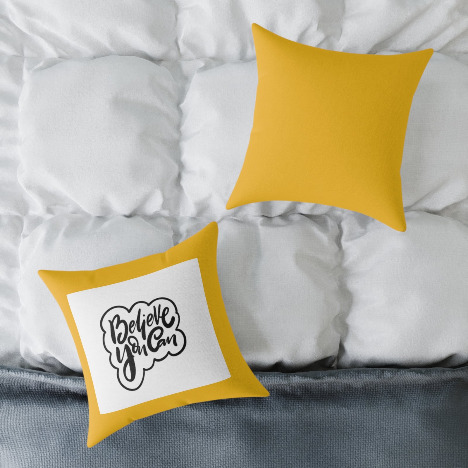 Believe You Can Square Poly Canvas Pillow - Image 8