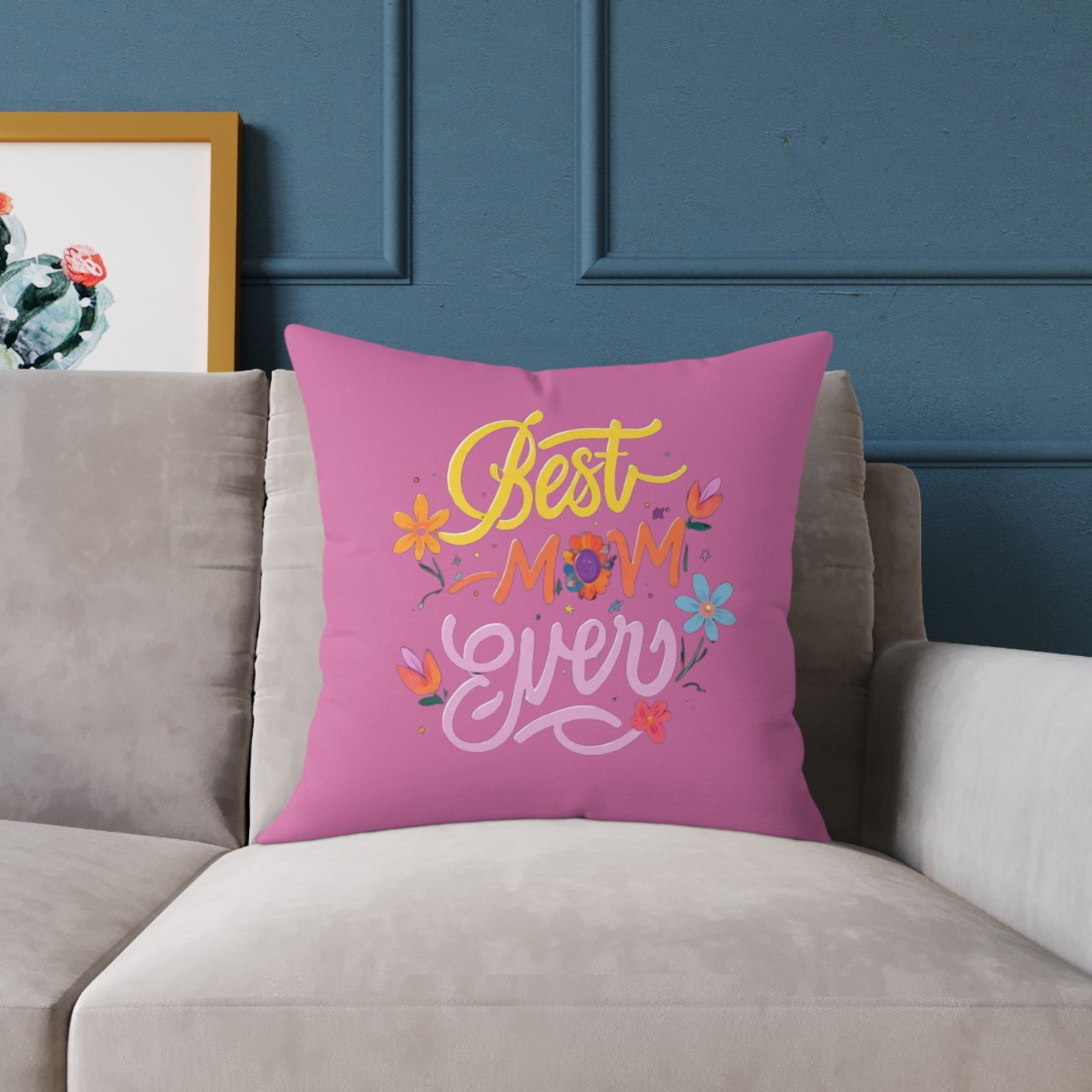 Best Mum Square Poly Canvas Pillow - Image 11