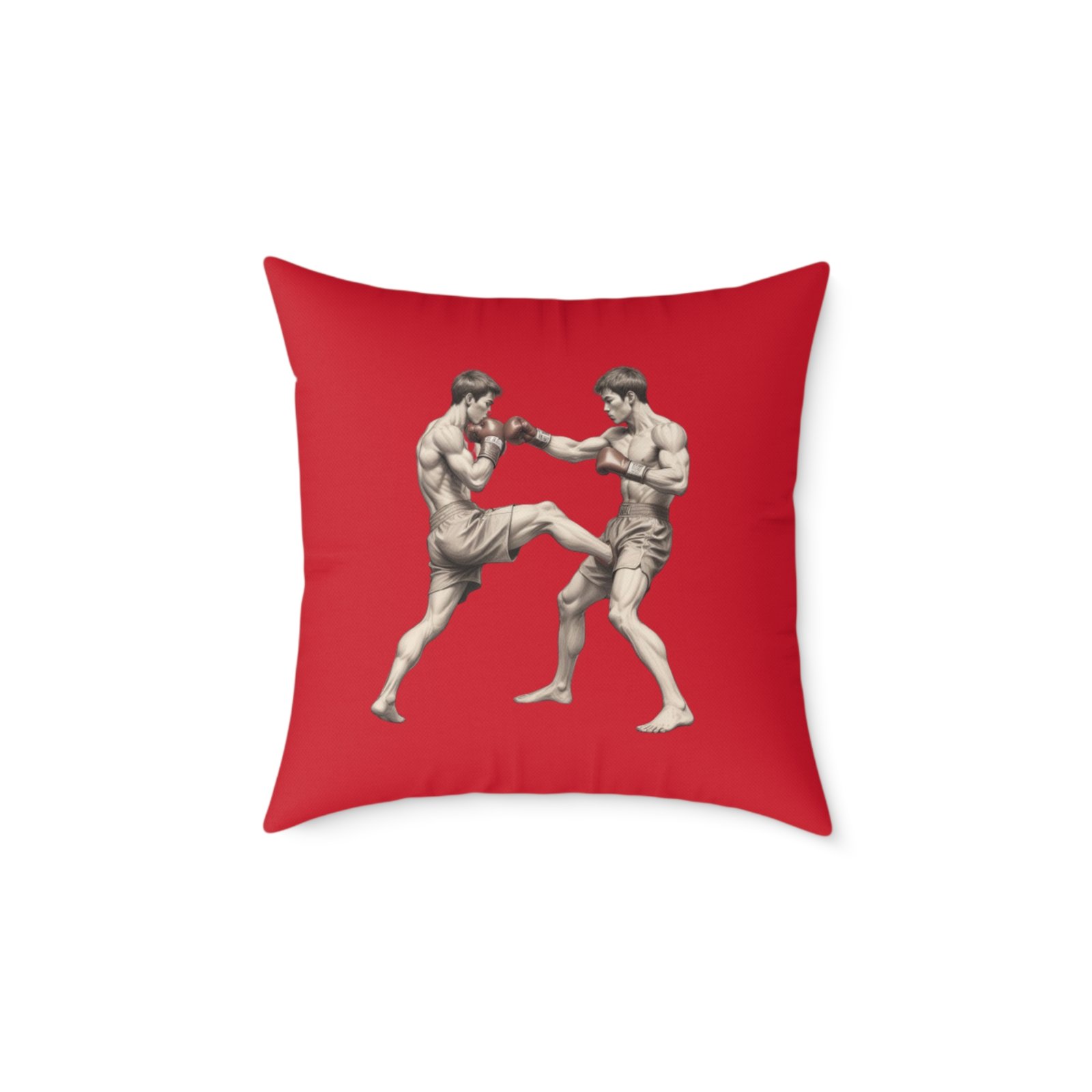 Kickboxing Square Poly Canvas Pillow - Image 9