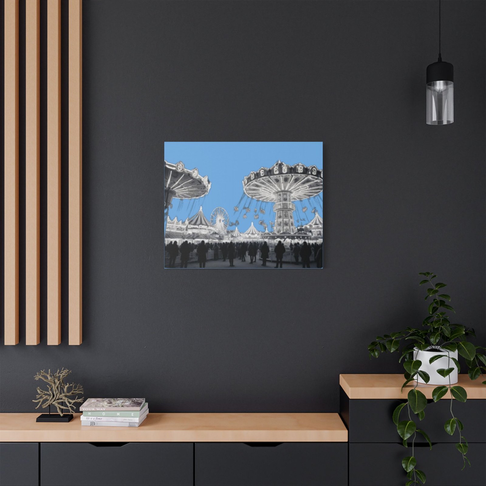 Fairground Fun Satin Canvas, Stretched - Image 12