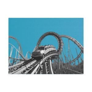 Fairground Fun Satin Canvas, Stretched
